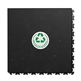 Fortelock PVC Vinyl Bodenfliese | PVC Fliesen Garage | Garagenboden | Werkstattboden | Invisible Snake (Hohe Belastbarkeit) 2030 (Schwarz ECO)