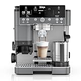 Ninja Luxe Premier 3-in-1 Kaffeemaschine, für Espresso, Cold Brew & Filterkaffee, 4 automatische Schaumeinstellunge, Grau-Metall, ES601EUGM