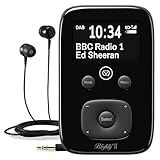 VQ Blighty MK II - Tragbares Digitales DAB/DAB+ und FM-Radio mit Kopfhörern. Es Verfügt über LCD-Display, Wiedergabezeit von 10 Stunden, Integrierten Wiederaufladbaren Akku und Touch-Tasten