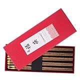 COLLBATH 5 Paar Wiederverwendbare Holz Essstäbchen Chinesischer Stil Handgefertigt Langlebig Leicht zu Reinigen Praktische Essstäbchen für Restaurant und Zuhause