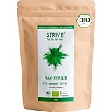 STRIVE HANF PROTEIN | Vegan | 100% BIO | 500g Natur Eiweiß aus zertifizierten Bio Hanfsamen | Ohne Süßungsmittel & Aromen | Ohne Soja & Gluten | Mit natürlichen Mineralien | Made in Germany DE-ÖKO-039