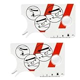 AEIOPRS 2 Stück Zeckenkarte mit Lupe Schnelle und sanfte Entfernung von Zecken bei Haustieren und Menschen