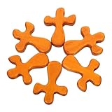 Ipetboom 6stücke Holzkreuz Kleines Holzkreuz Miniaturkreuz Religiöse Holzkunst Taschenkreuz Taufkreuz Holzkruzifix Christliches Kreuz