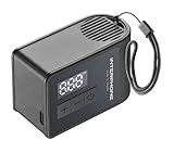 INTERPHONE Bike Air Pump Tragbarer Mini-Kompressor für Fahrrad, unterstützt bis zu 120 psi, Auto-Stopp-Funktion, Doppel-LCD-Bildschirm mit hochpräzisem Drucksensor