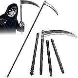 FGen Sensenmann Sense Halloween Sichel Sensenmann Waffe Todessense für Kostümpartys, Themenpartys, Karneval,Halloween Party Cosplay Halloween Sensenmann Kostüm Zubehör