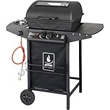 ACTIVA Grill Lavastein Gasgrill, Lavagrill Grillwagen inkl. Abdeckhaube