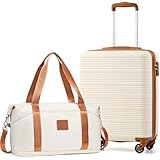 COOLIFE Handgepäck Koffer, Trolley Handgepäck 55x40x20 und Handgepäck Tasche 30L(45×36×20cm) für Ryanair Handgepäck mit 4 Spinner-Rädern, Teleskopgriff, TSA-Schloss, Leichter Handgepäck Set