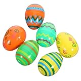 Vaguelly 12 Stück Osterei befüllbar Pastell Füllbonbons passende Eier golden fillable easter eggs eierfarben ostern ostegeschenke easter present Osterdeko osterparty gefallen Plastik