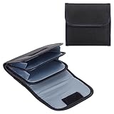 PATIKIL 82mm Kamera Filtergehäuse 3 Tasche Kamera Filtergehäuse Beutel Wasserbeständig Staubdicht Filter Tragetasche für Fotografie Filter Lagerung Schwarz