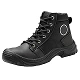 Generisch Sicherheitsschuhe Herren Hoch Winter, Arbeitsschuhe Herren Wasserdicht, Wanderschuhe Rutschfest Outdoorschuhe Weich Trekkingschuhe Flach Freizeitschuhe Verschleißfest Arbeitsstiefel