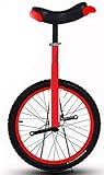 WJYCGFKJ Einrad 18 Zoll Einrad Balance Training Einradständer Höhenverstellbar Robuste für Erwachsene Kinder und Profis Outdoor Sportarten, Balancebike für Anfänger, Unisex Outdoor Cycling -Übung