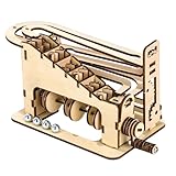 Graplan 3D Puzzle Holz Murmelbahn Trackball Modell Bausatz, Holzpuzzle Mechanische Kugelbahn, Holzbausatz Kinder, Holzbauset zum Geschenk für Kinder und Erwachsene (Modern)