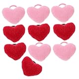 Didiseaon 10 Stück Teiliges Herzförmiges Nadelkissen Handgelenkhalter Nadelpolster Rot Rosa Für Nähen Stickerei Handarbeit Zubehör Sicherer Nadelhalter Und Dekoration