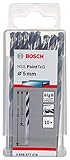Bosch Professional 10 Stück HSS Spiralbohrer PointTeQ (für Metall, 5 x 52 x 86 mm, Zubehör Bohrschrauber)