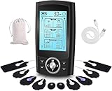 Anykuu TENS EMS Gerät mit 36 Modi 10 Elektroden-Pads Elektrostimulationsgerät Wiederaufladbare mit 2 Kanälen 3-in-1 Reizstromgerät Muskel zur Schmerzlinderung Muskelstimulation und Massage