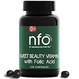 NFO SWEET BEAUTY VITAMINS [90 Multivitamin Gummies] Bioaktiver Kaubonbon-Softgels Multivitamin Komplex der neuen Generation mit Folsäure & Kakao für gesunde Haut, Haare, Nägel & Immunsystem, Norwegen