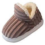 Home Slipper Booties Kids The Cozy & Stylish Slipper Non Slip Plush Warm Home Slippers Hausschuh 31 Kinder (Coffee, 26 Toddler)