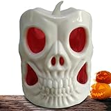 Pisamhid Halloween Skelett Kerze, Halloween Dekoration Beleuchtung Skelett Kerze Lichter, Skelett Deko Licht für Bar Hotel Dekoration