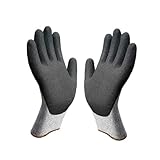 DEARMAMY Wasserdichte Abriebfeste Arbeitshandschuhe mit Starkem Griff Atmungsaktiv Langlebig Schützend für Garten Wartung und Vielseitige Einsatzbereiche