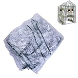 Pflanzenabdeckung | 76.77 Inches Ersatzabdeckung | PVC Gewächshaus Abdeckung | UV-Beständig Transparent Langlebig Mit ßverschlusstür Für Wetterschutz Pflanzenanzucht Garten Frühbeet