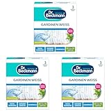 Dr. Beckmann Gardinen Weiß | Gardinenweiß für strahlende Vorhänge | mit effektiver Intensiv-Weiß-Formel | 3x 40g (Packung mit 3)