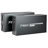 HDMI Extender 4K@60Hz 50m,HDMI Verlängerung über Cat6/Cat7 mit Loop-Out, einseitiger Stromversorgung, HDR & HDCP 2.2,Plug & Play für TV, PC, PS5, Beamer (PW-HT239)