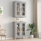 CFODOJ Schränke und Aufbewahrung, Buffets und Sideboards, Hängeschrank, Grau, Sonoma, 69,5 x 34 x 90 cm