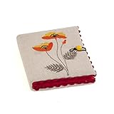 Hobby Gift Nadeletui aus Baumwollfilz, mit Nadeln, Stecknadeln, Schere, Sicherheitsnadeln 2,5 x 9,5 x 11 cm, bestickte Wildblumen
