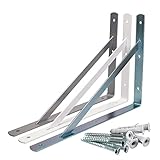 Schwerlastträger Winkel Schwerlastkonsole REGALTRÄGER mit SCHRAUBEN & DÜBEL | 275 x 400 mm | verzinkt | Schwerlastkonsole Regalwinkel Regalhalter Winkelträger für Wandmontage von PRIOstahl (2 Stück)
