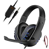 ZANHOG Gaming-Headset 3,5-mm-Kabel-Overhead-Gamer-Kopfhörer mit Mikrofon-Lautstärkeregler Gamer-Kopfhörer-Headset for PS4-PC (Farbe : 2)