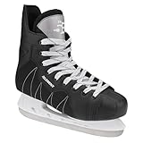 5th Element Stealth Eishockeyschlittschuhe – perfekt für Freizeit-Eislaufen und Hockey – feuchtigkeitsbeständiges Futter – maßgetreue Passform (Schwarz/Weiß, 40,5 cm)