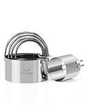 BS-VOG Ausstechformen 5-teiliges Set, Cookie cutter mit Griff, Edelstahl Runder Ausstecher zum Backen, Professionelles Kreis-Ausstecher-Tool für Backliebhaber und Hobbybäcker