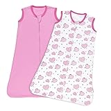 Babyschlafsack für Neugeborene, 12–18 Monate 0.5 TOG 100% Baumwolle, Oeko-tex100 ärmellose Wickeldecke, Unisex, für Jungen und Mädchen, Neugeborene Baby Essentials (Violett)