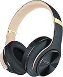 DOQAUS Bluetooth Kopfhörer Over Ear, Bis zu 90 Std Kabellose Kopfhörer mit App-Steuerung, 9 EQ-Modi, HiFi Stereo Faltbare Headset mit Mikrofon, weiche Ohrpolster für Reisen/Büro/Handy/PC/Laptops