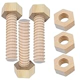 Stress-Muttern und -Schrauben, 3-teilig/Set, Holzspielzeug für Ergotherapie, Lernen, Bildung, DIY-Schraubenspielzeug für Kleinkinder von 1–3 Jahren, Kinder, Babys, Vorschulkinder, Stress-Mutter