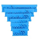 Hohopeti Fondant Kuchenstempel 6 Stück Zuckerguss Prägegerät aus Waschbarem Kunststoff für Fondant Kekse Cupcakes Wiederverwendbar für Geburtstagstorten und Festdekoration