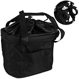 TW24 Lenkerkorbtasche schwarz Fahrradkorb faltbar Lenkerkorb Fahrrad Korb Lenkertasche