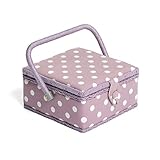 Hobby Gift Exklusives kleines Nähkästchen, Lila Fleck, 20 x 20 x 11cm