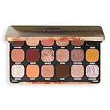 Revolution Beauty, Forever Flawless Lidschattenpalette, 18 Hochpigmentierte Matt- & Schimmertöne, Vegan & Ohne Tierversuche, Bronze