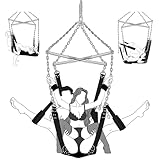 Sex Schaukel, Liebesschaukel für Erwachsene – Liebesschaukeln für Die Decke Sexspielzeug für Paare Verstellbares BDSM Kit mit Bequem Gepolstertem und Stabilem Stahlrahmen, Hält bis zu 360 kg