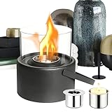 Kleine Rauchfreie Feuerschalen, Tragbarer Tisch-Feuerkorb Aus Edelstahl, Raucharmes Mini-Feuer Für Den Außenbereich Für Stadt & Vororte, Ideal Für Camping, Balkon, Garten, 16 X 18 cm