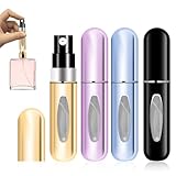 CNMTCCO Parfümzerstäuber, 4 Stück Parfüm Abfüller, Parfum Zerstäuber für Unterwegs, Klein und Tragbar, Geeignet für Flugreisen, Handtaschen, Reisen (5ml)