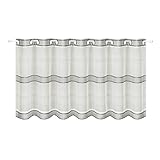 Happy Home Products Scheibengardine Patrick Weiss Hellgrau 140x50cm