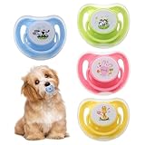 Hunde Schnuller - Haustierpupfkätzchen Kauspielzeug | Silikon -Schnuller für Erwachsene für die Erleichterung von Zahnen | Langlebiger Bissbestandesdesign | Lustige Foto -Requisite | Sicheres ungiftig