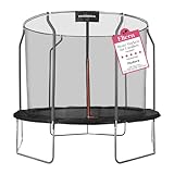 HUDORA Trampolin First in versch. Größen - Trampolin Outdoor mit UV-Stabiler Randabdeckung & Sicherheitsnetz - Gartentrampolin für Kinder & Erwachsene - hochwertiges Kindertrampolin