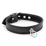 Rapidly Leder Halsband Mit Ring Der O - Erwachsene Sex Spielzeug BDSM Punk Choker - Einstellbar (Schwarz)