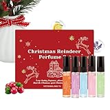 Berriphonia Women Perfume – 5 ml x 5 tragbares Weihnachts-Rentier Öl-Spray | lang anhaltend für Frauen | für Männer Alltag Bad Arbeit Haar Haut Strand Treffen Partys