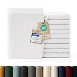 Blumtal Premium Frottier Waschlappen Set 10 teilig 100% Baumwolle - Oeko-TEX zertifizierte Waschlappen 10x (15x20 cm) - Ultra saugstarkes Frottier Seiftücher Set waschbar °60 - Seiflappen Weiß