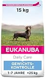 Eukanuba Daily Care Weight Control für kleine & mittelgroße Rassen - Fettarmes Hundefutter zum Gewichtserhalt oder Diät bei Übergewicht, 15 kg