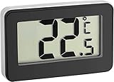 TFA Dostmann Digitales Thermometer, 30.2028.01, ideales Kühlthermometer, mit Magnet und Handler, klein und handlich, schwarz, L 68 x B 25 (14) x H 43 (61) mm